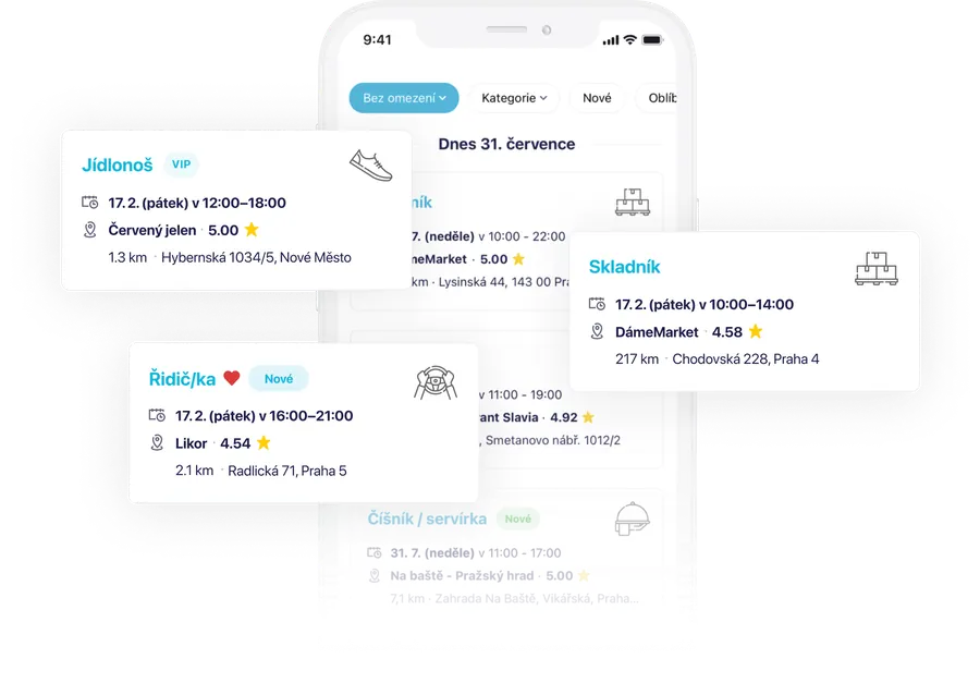 Grason — mobilní aplikace s nabídkami volných směn